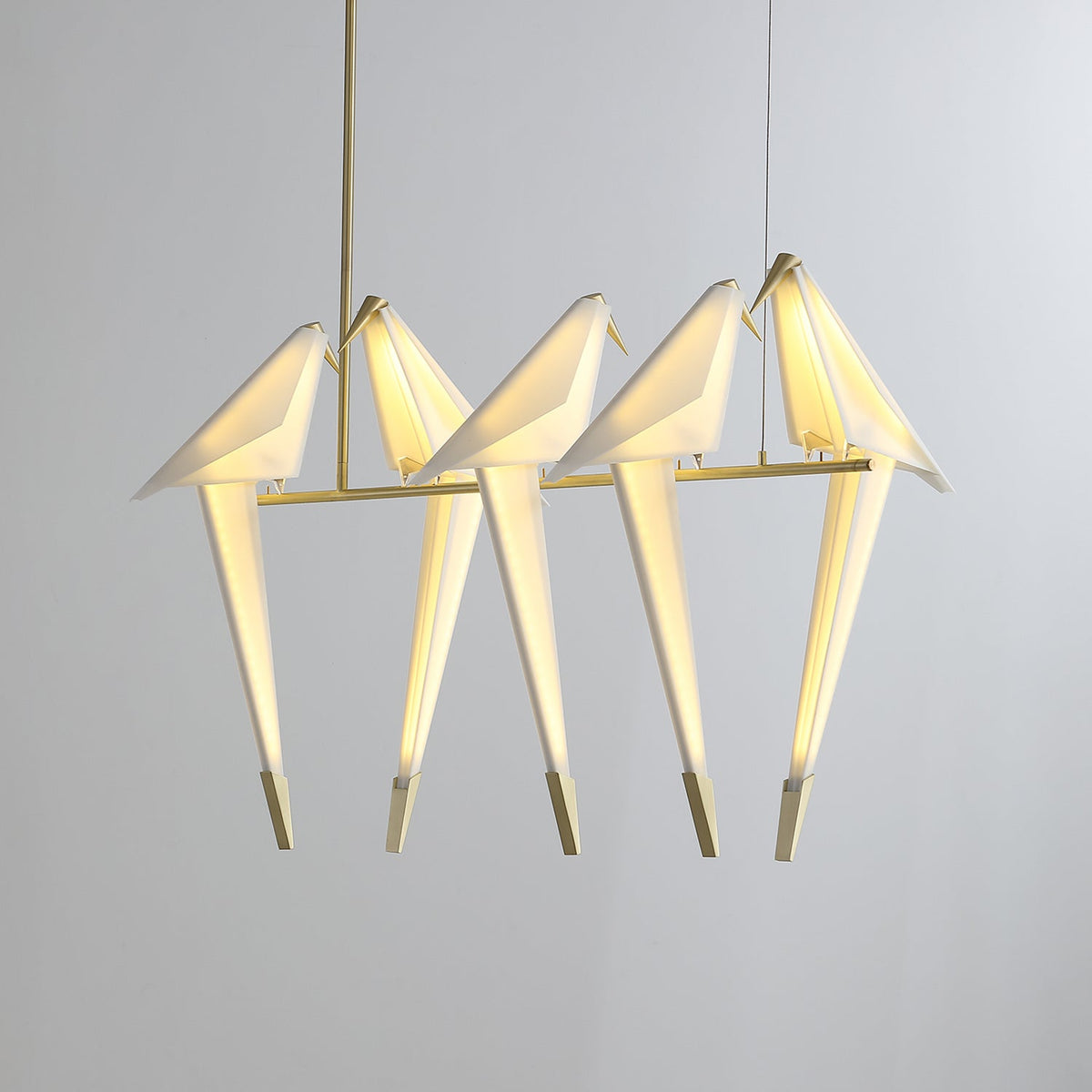 Lustra Lustre Grue en Papier Sculpturale LED