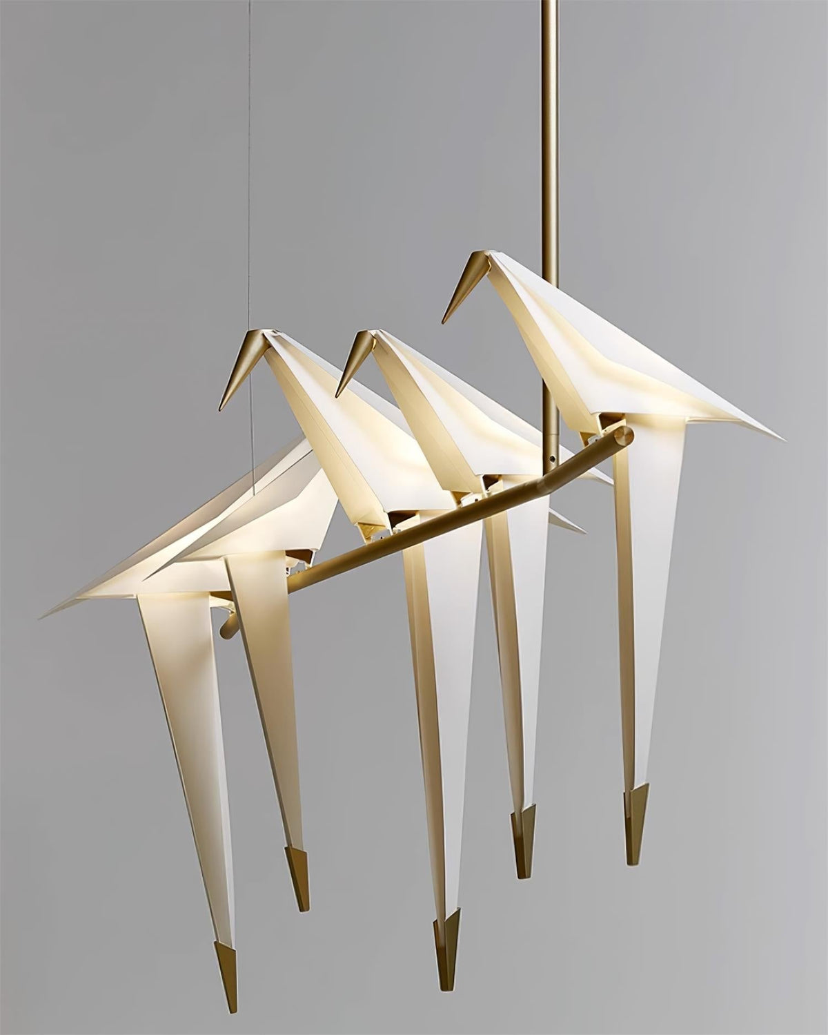 Lustra Lustre Grue en Papier Sculpturale LED