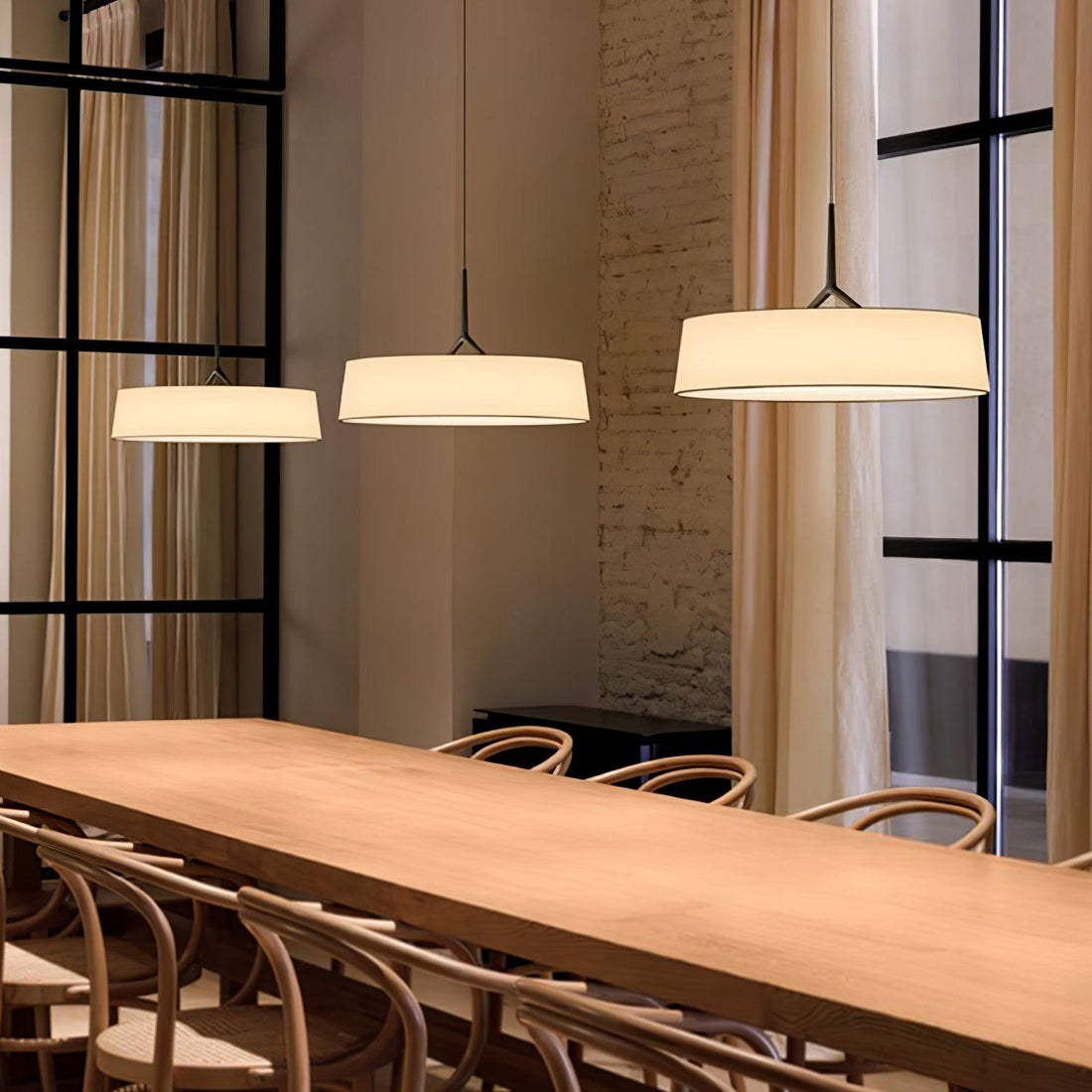 Ovynira Cylindrique Tissu Suspension Lumière