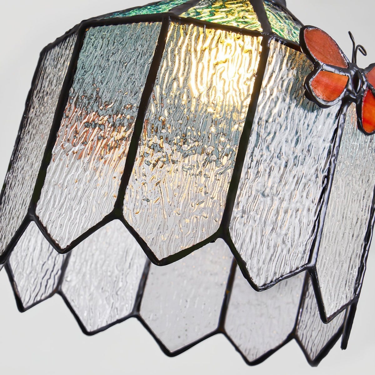 Tiffany Suspension Papillon Verre Vintage