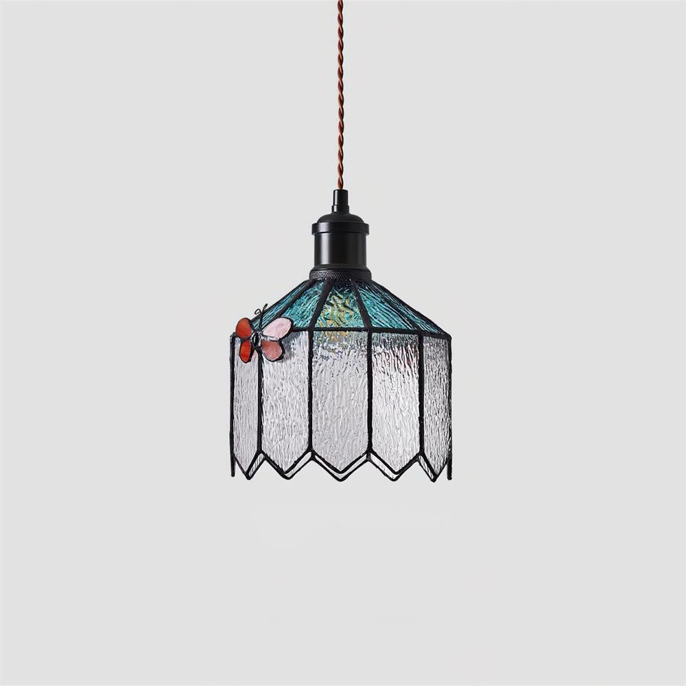 Tiffany Suspension Papillon Verre Vintage