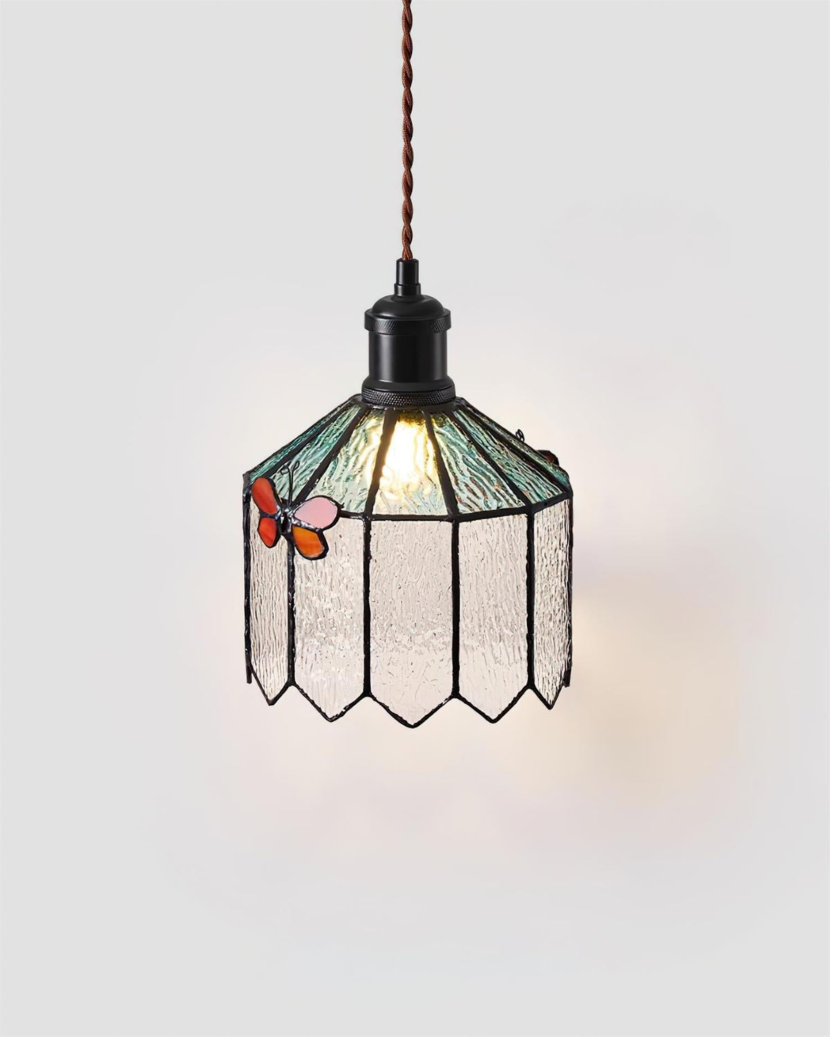 Tiffany Suspension Papillon Verre Vintage
