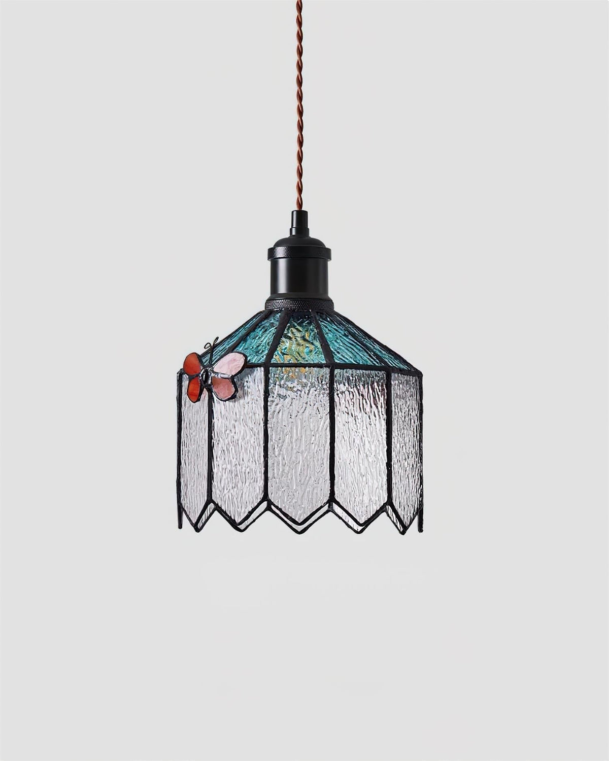 Tiffany Suspension Papillon Verre Vintage