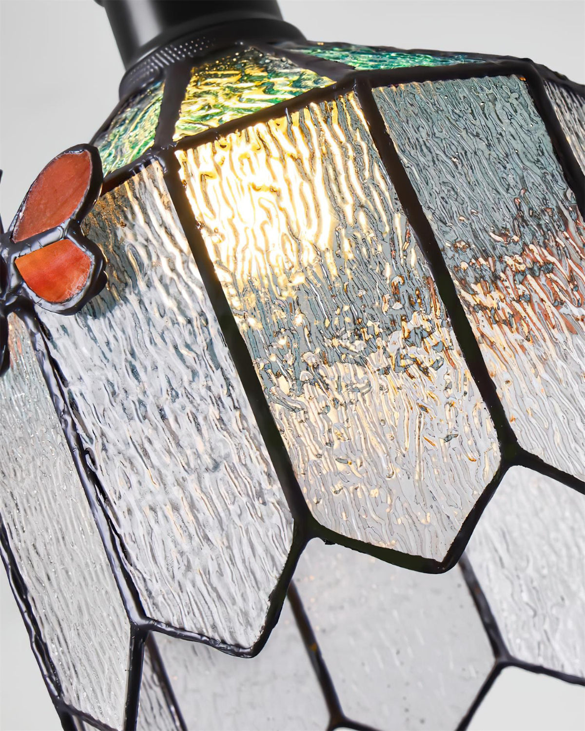Tiffany Suspension Papillon Verre Vintage