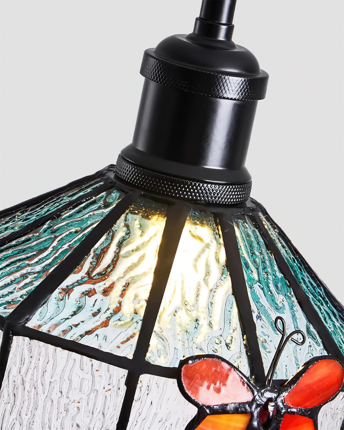 Tiffany Suspension Papillon Verre Vintage