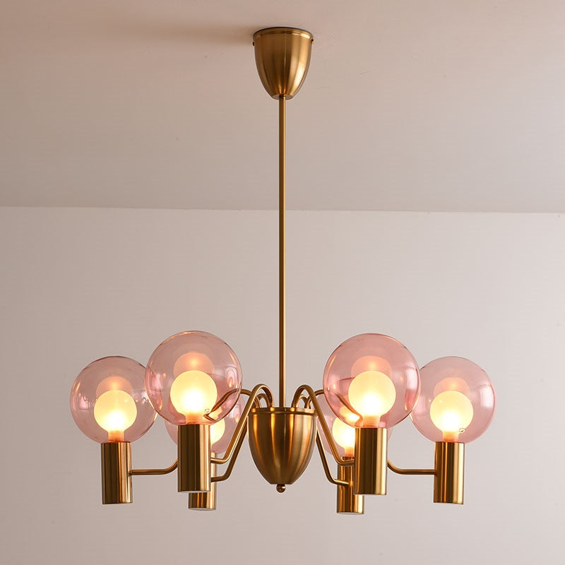 Evmarara Postmodern Luxury Metal Glass Lustre