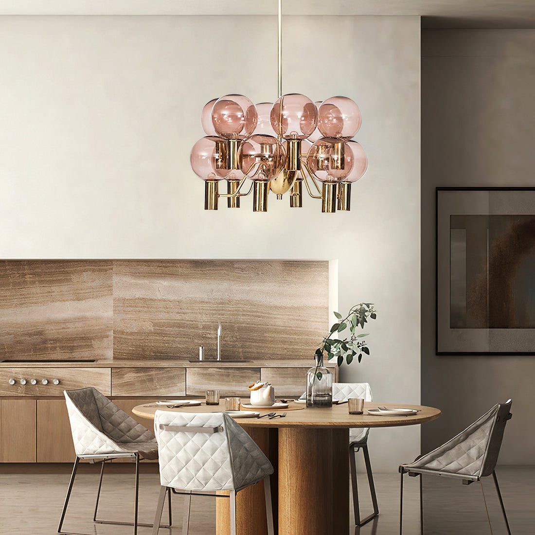 Evmarara Postmodern Luxury Metal Glass Lustre
