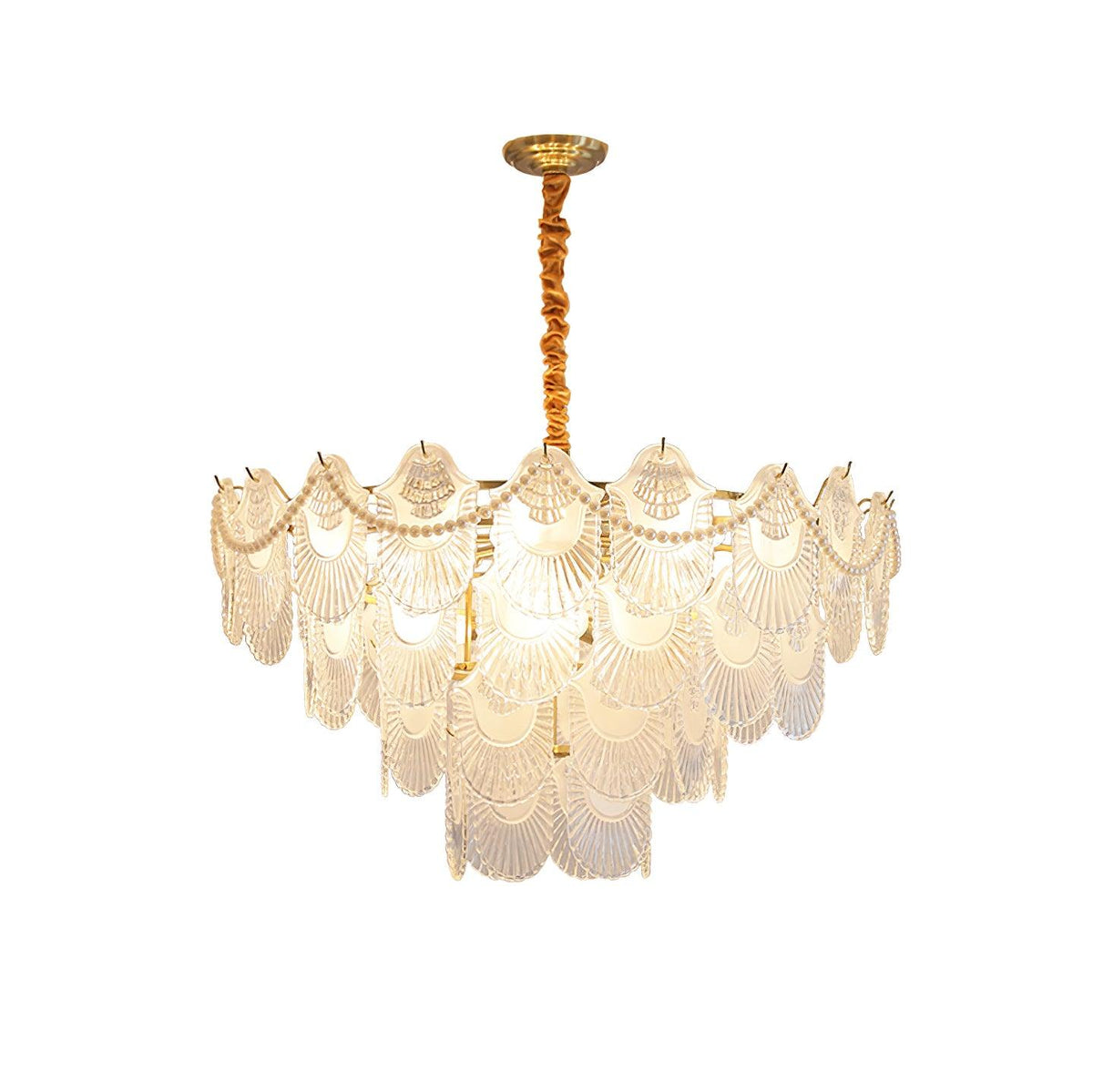 Lustra Lustre Perle Verre Coquille