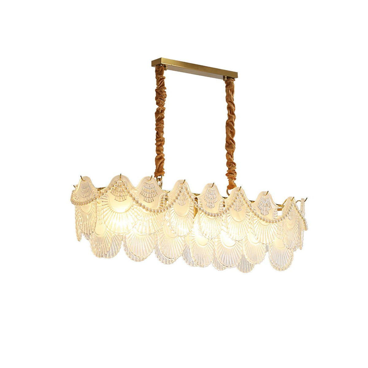 Lustra Lustre Perle Verre Coquille