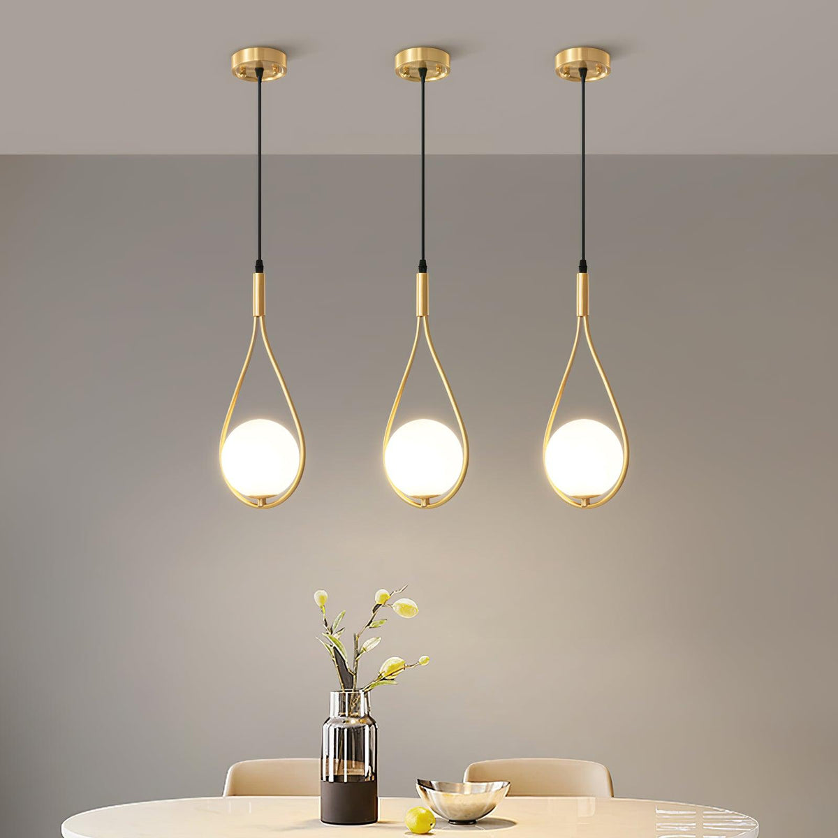 Droplet Suspension en Laiton Moderne