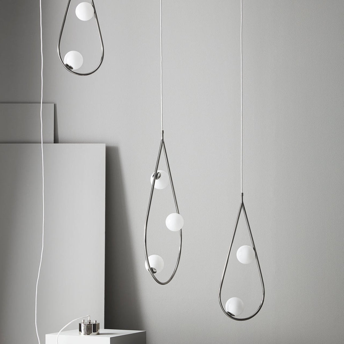 Ertheion Suspension Verre Perles Minimaliste
