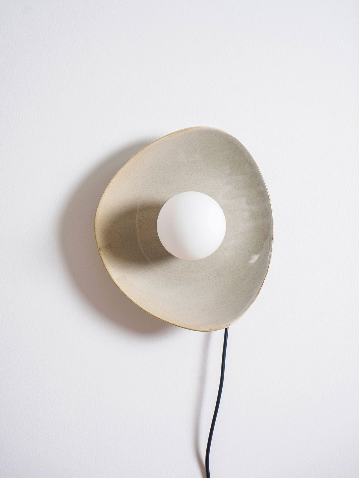 Nancy Pebble Disc Plug-in Ceramics Glass Wall Light