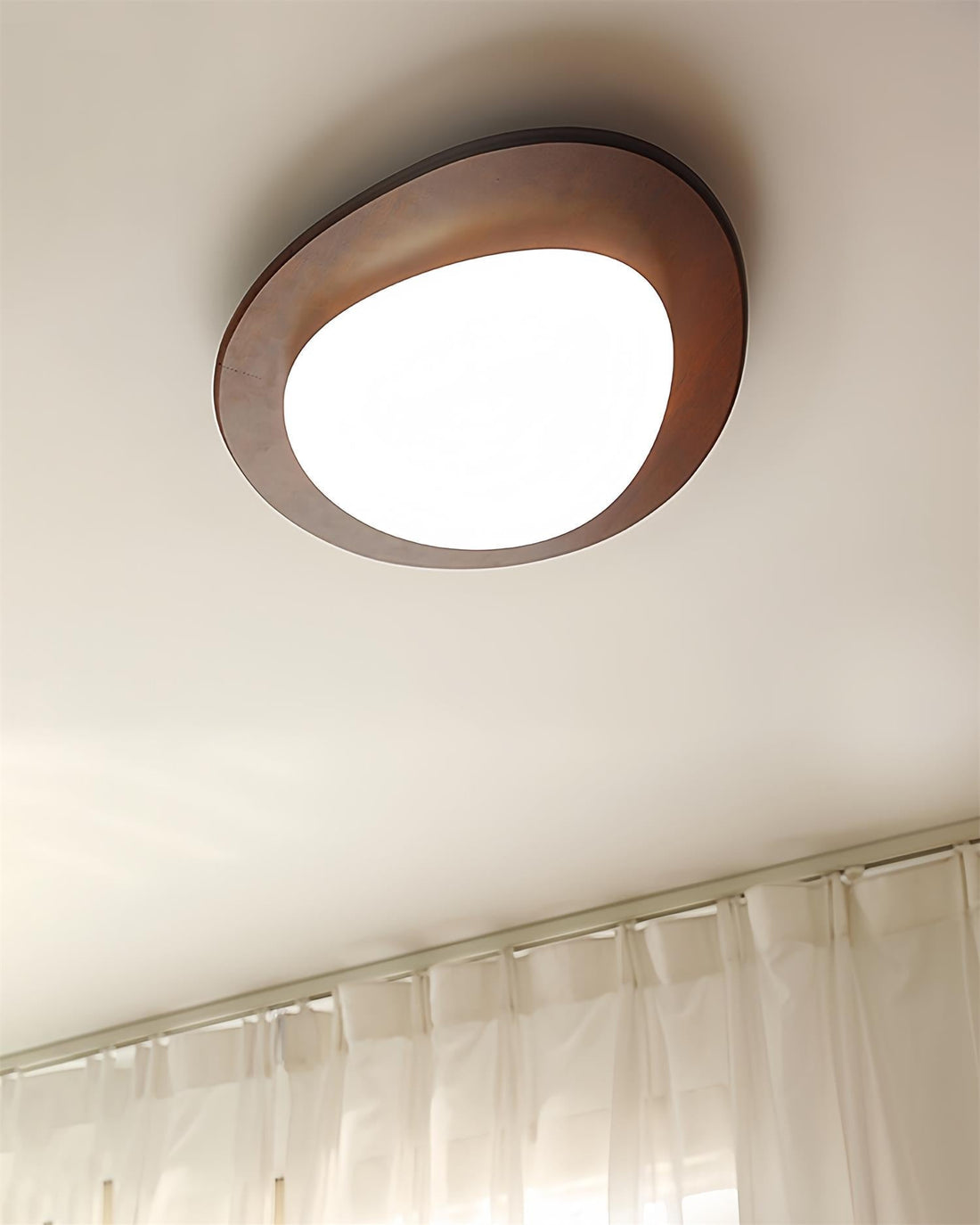 Lustra Ceiling Light Wooden Walnut Pebble