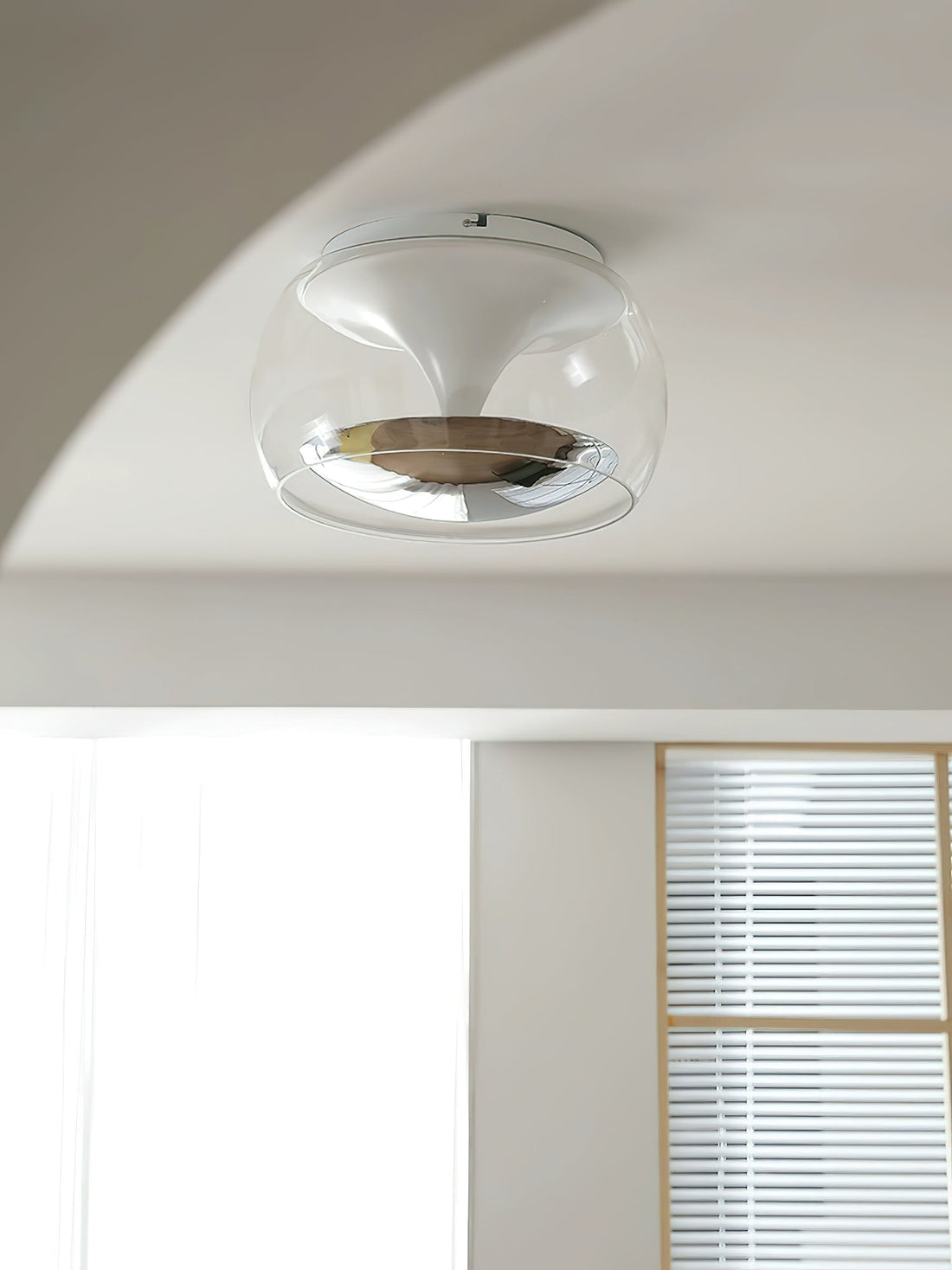 Eshair Nordic Art Pendule Verre Plafonnier Lumière