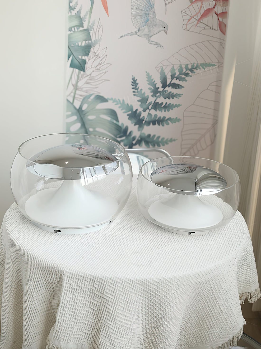 Eshair Nordic Art Pendule Verre Plafonnier Lumière