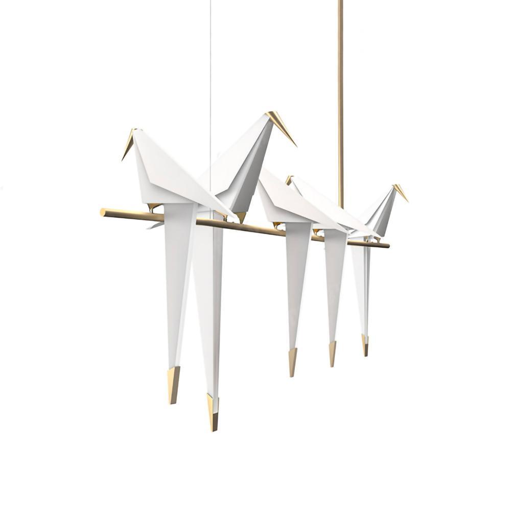 Lustra Lustre Grue en Papier Sculpturale LED