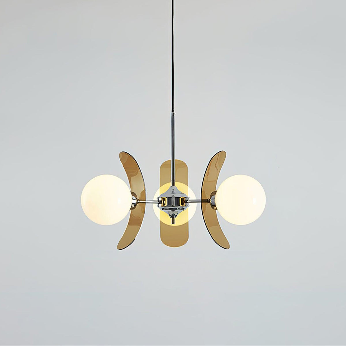 Lustra Lustre en Verre Moderne Chrome Élégant