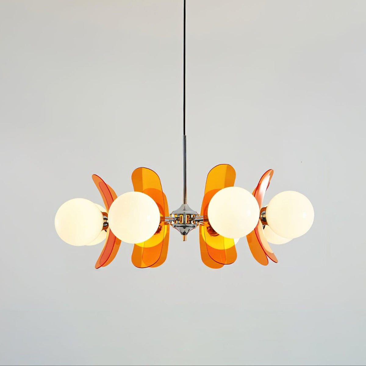 Lustra Lustre en Verre Moderne Chrome Élégant