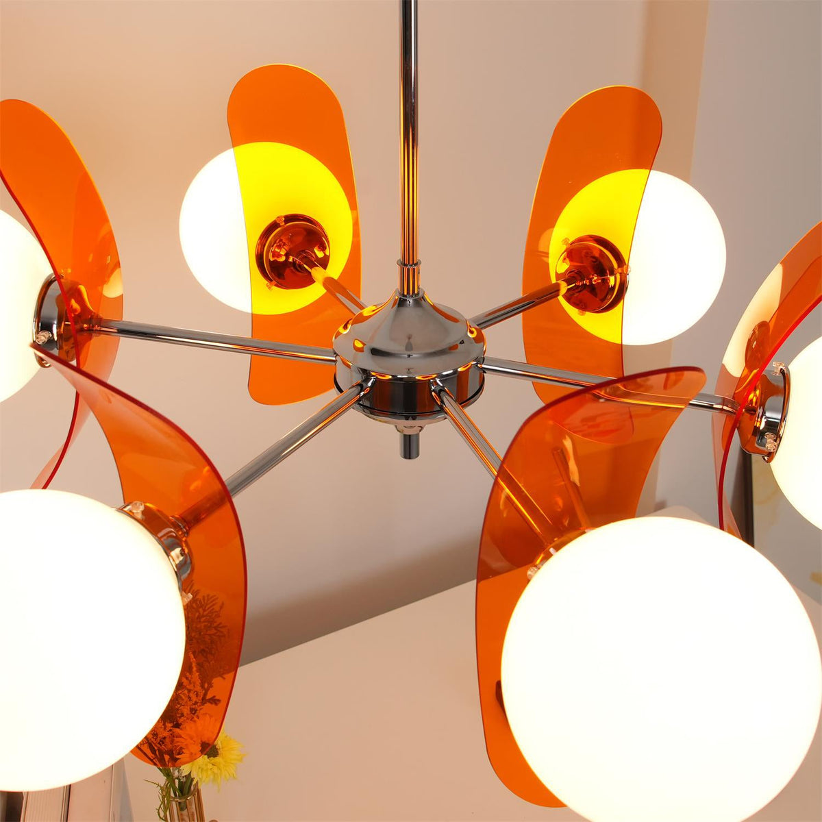Lustra Lustre en Verre Moderne Chrome Élégant