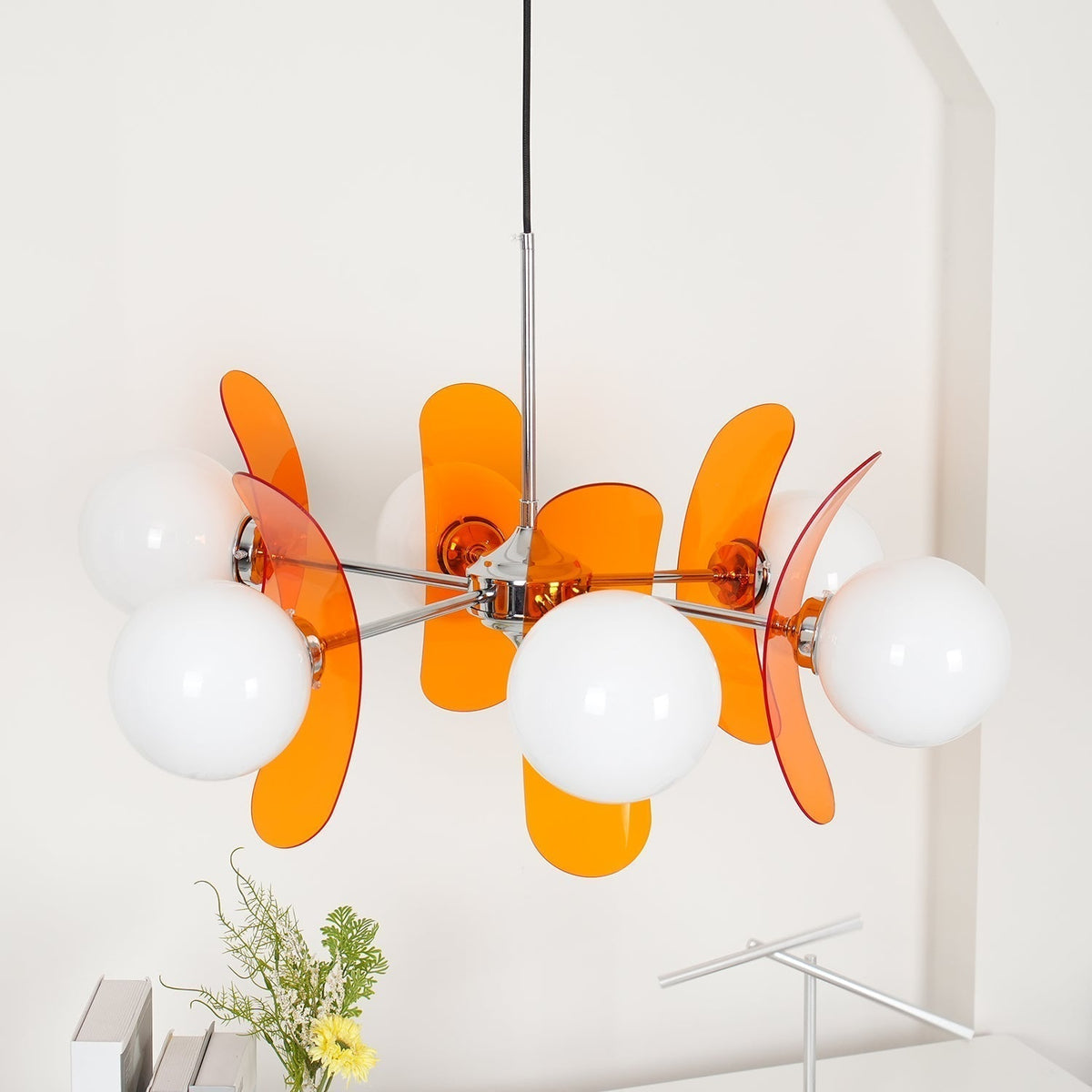 Lustra Lustre en Verre Moderne Chrome Élégant