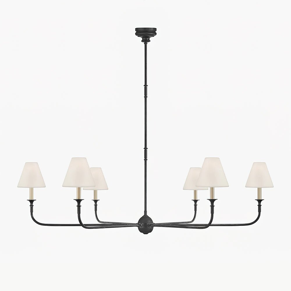 Lustra Suspension Lampe Bougie Noire Évasée
