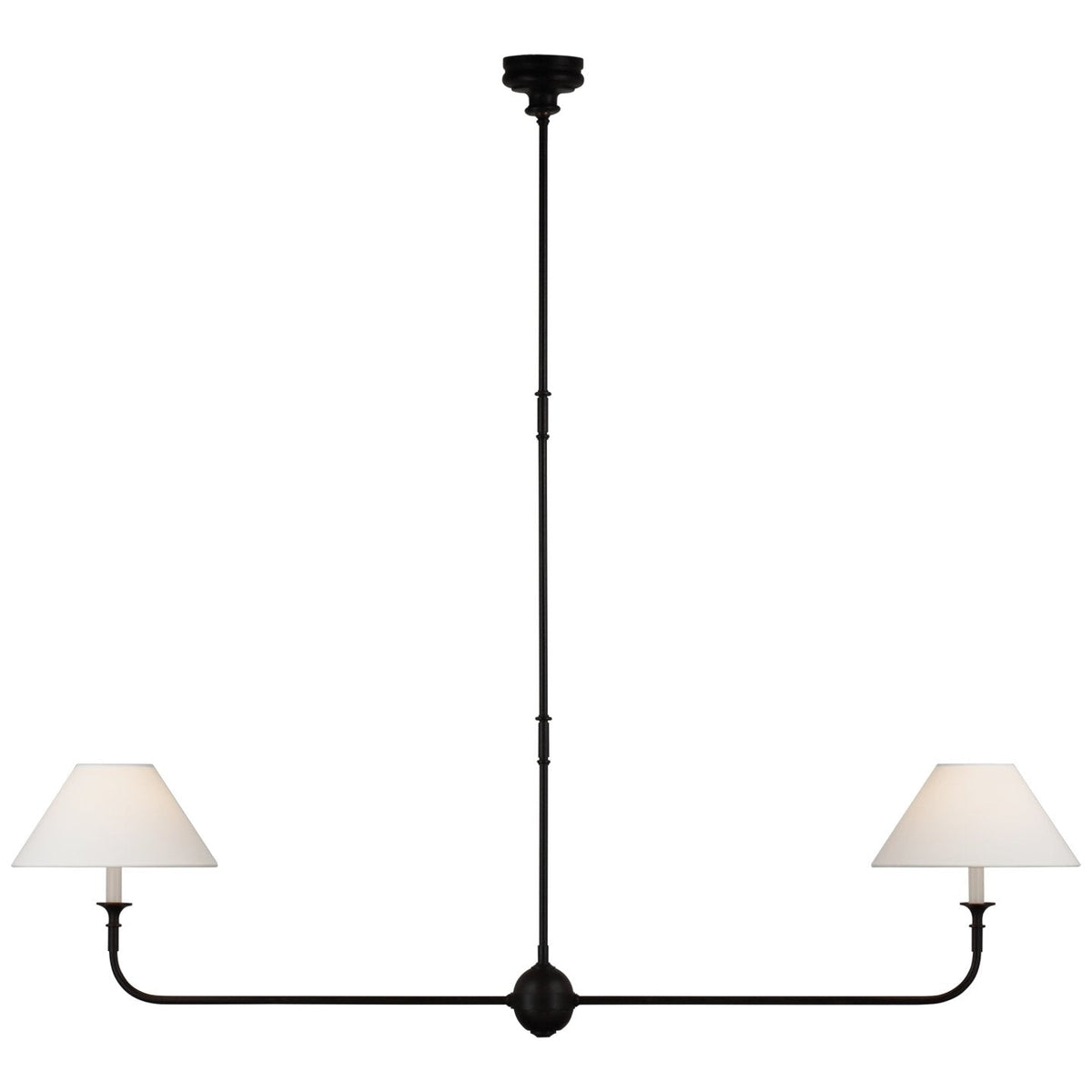 Lustra Suspension Lampe Bougie Noire Évasée