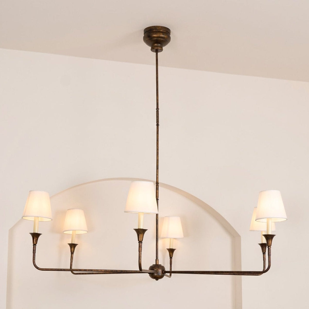 Lustra Suspension Lampe Bougie Noire Évasée