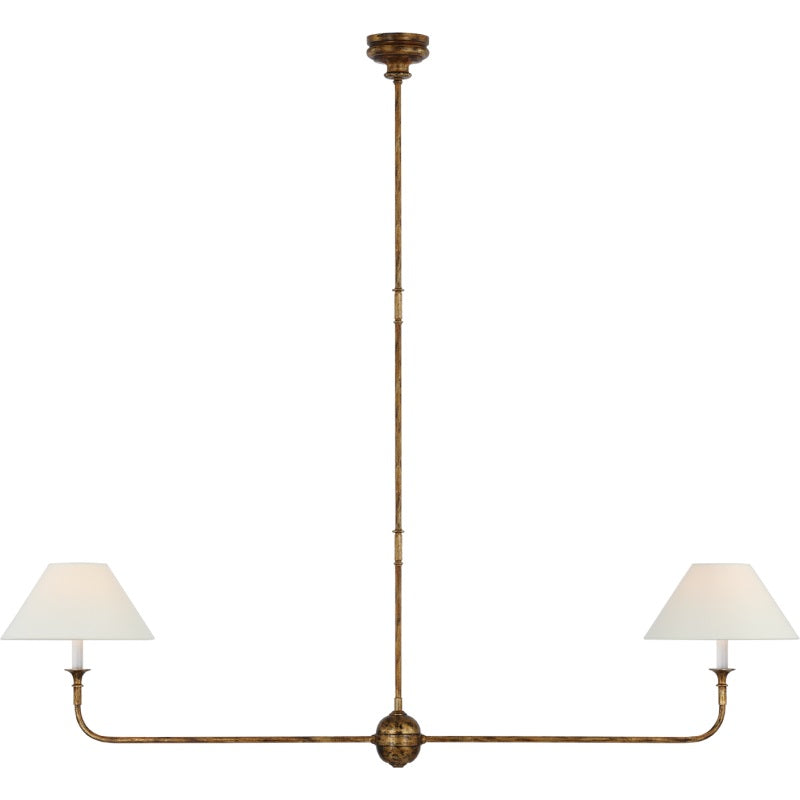 Aera Lustre Linéaire Métal Laiton Antique Tissu Minimaliste Moderne
