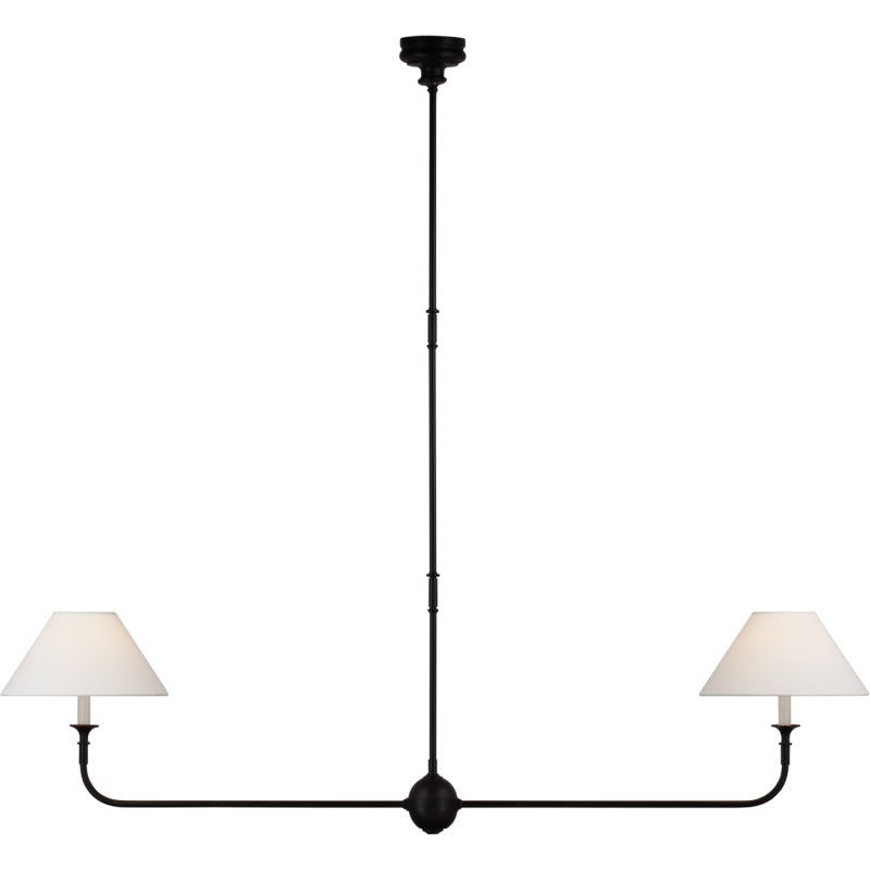 Aera Lustre Linéaire Métal Laiton Antique Tissu Minimaliste Moderne