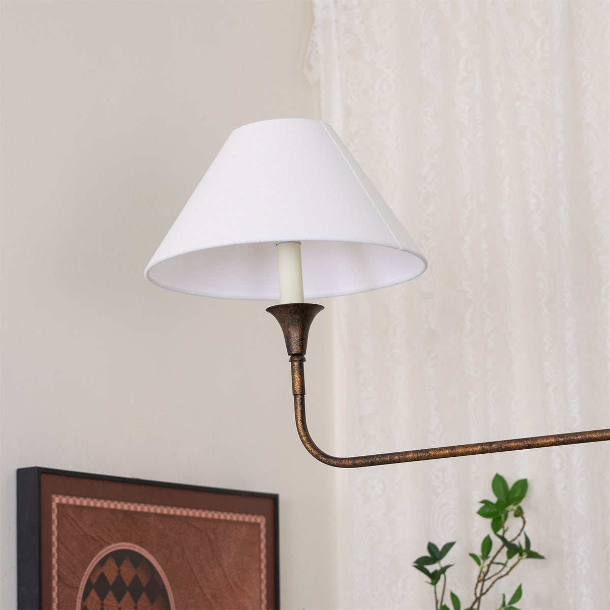 Aera Lustre Linéaire Métal Laiton Antique Tissu Minimaliste Moderne