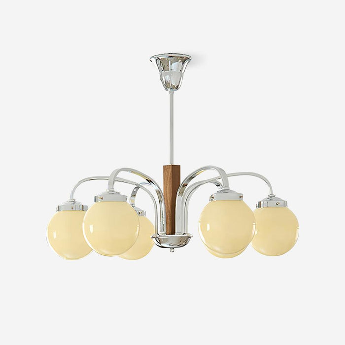 Polaris Lustre Chrome Bois Six Bras