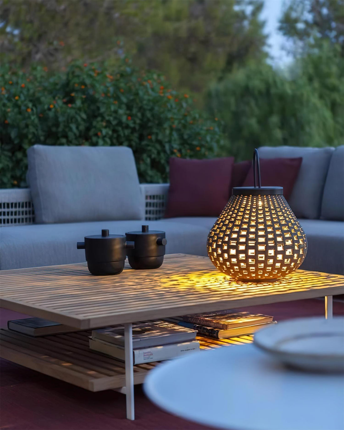 Poltrona Lampe Extérieure Lanterne Rattan Goutte d'Eau Rustique