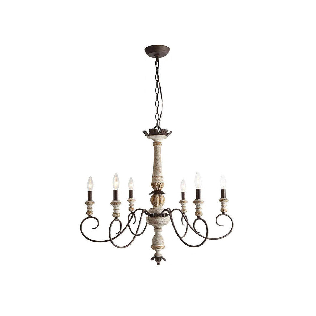 Zonorira Lustre en Bois Industriel Vintage