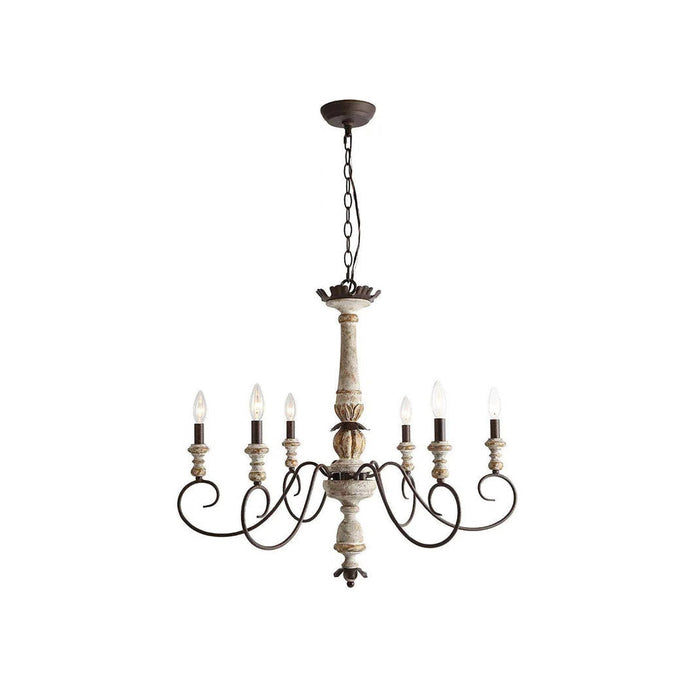 Zonorira Lustre en Bois Industriel Vintage