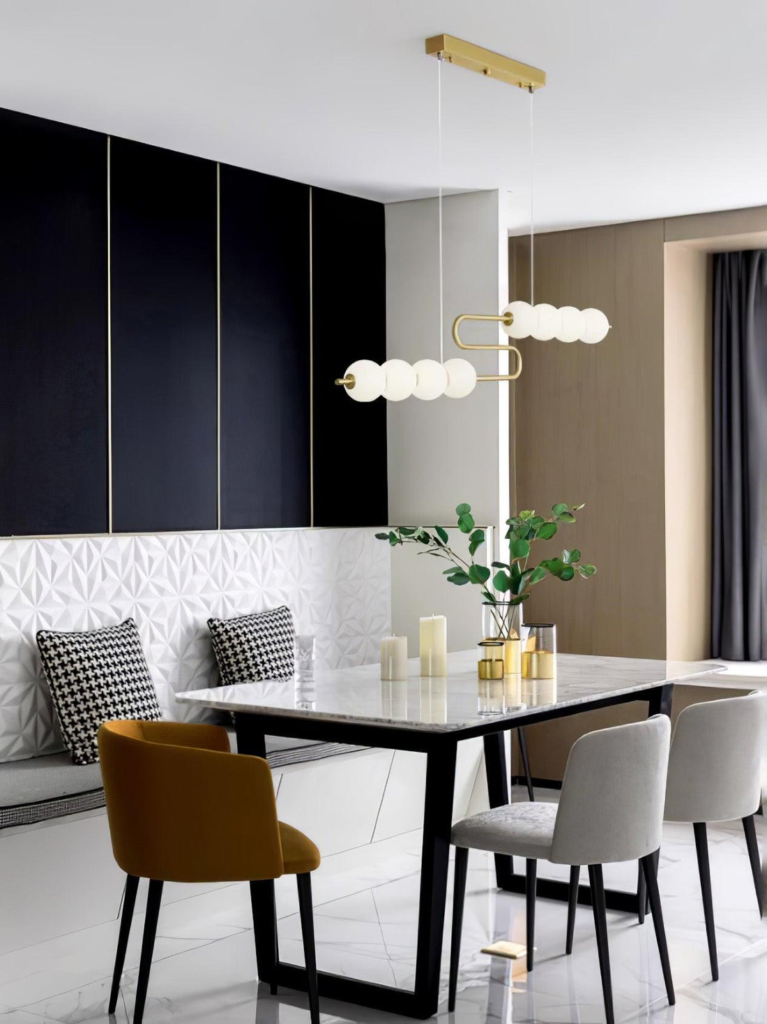Linea Suspension Laiton Contemporaine
