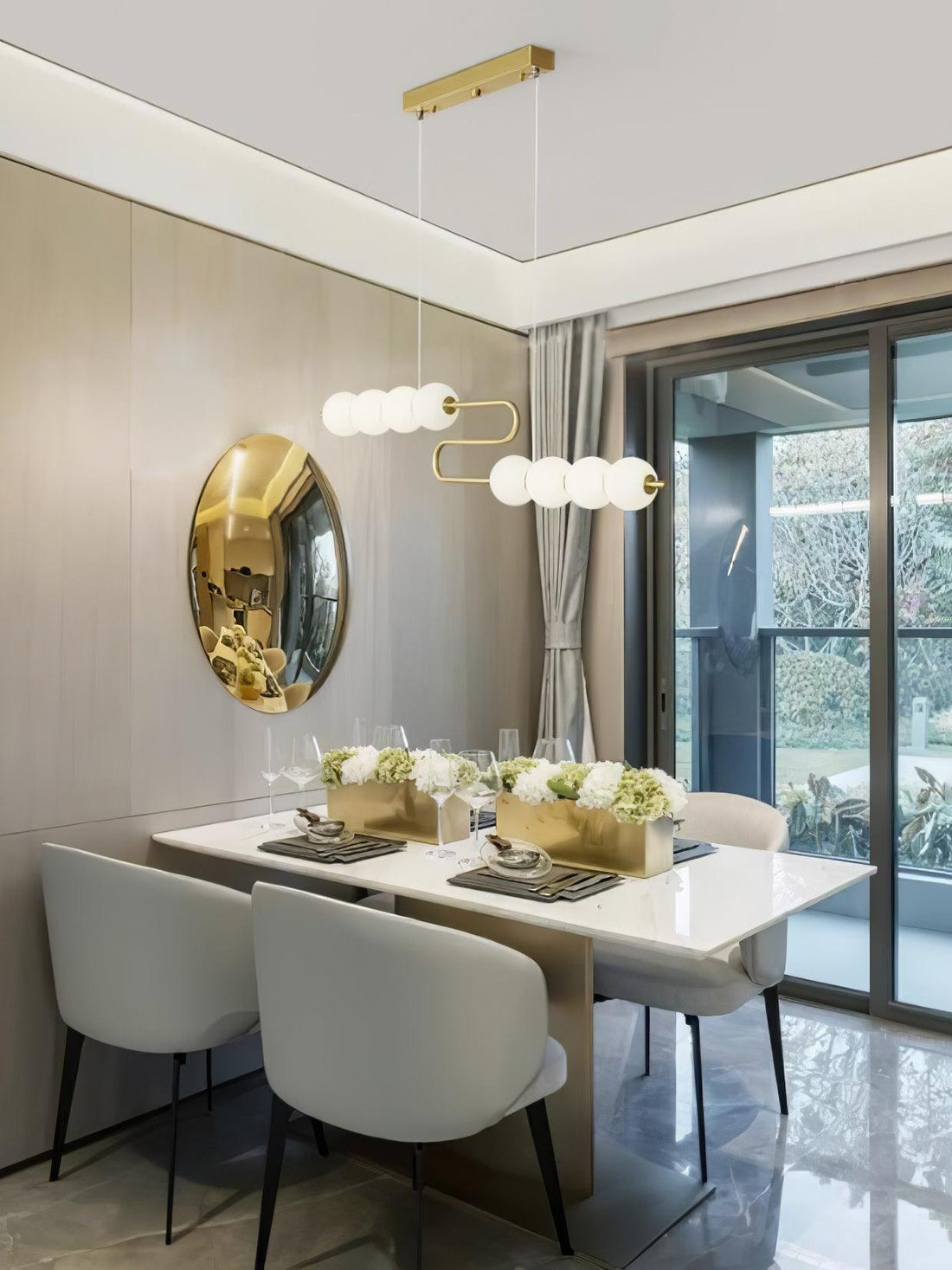 Linea Suspension Laiton Contemporaine