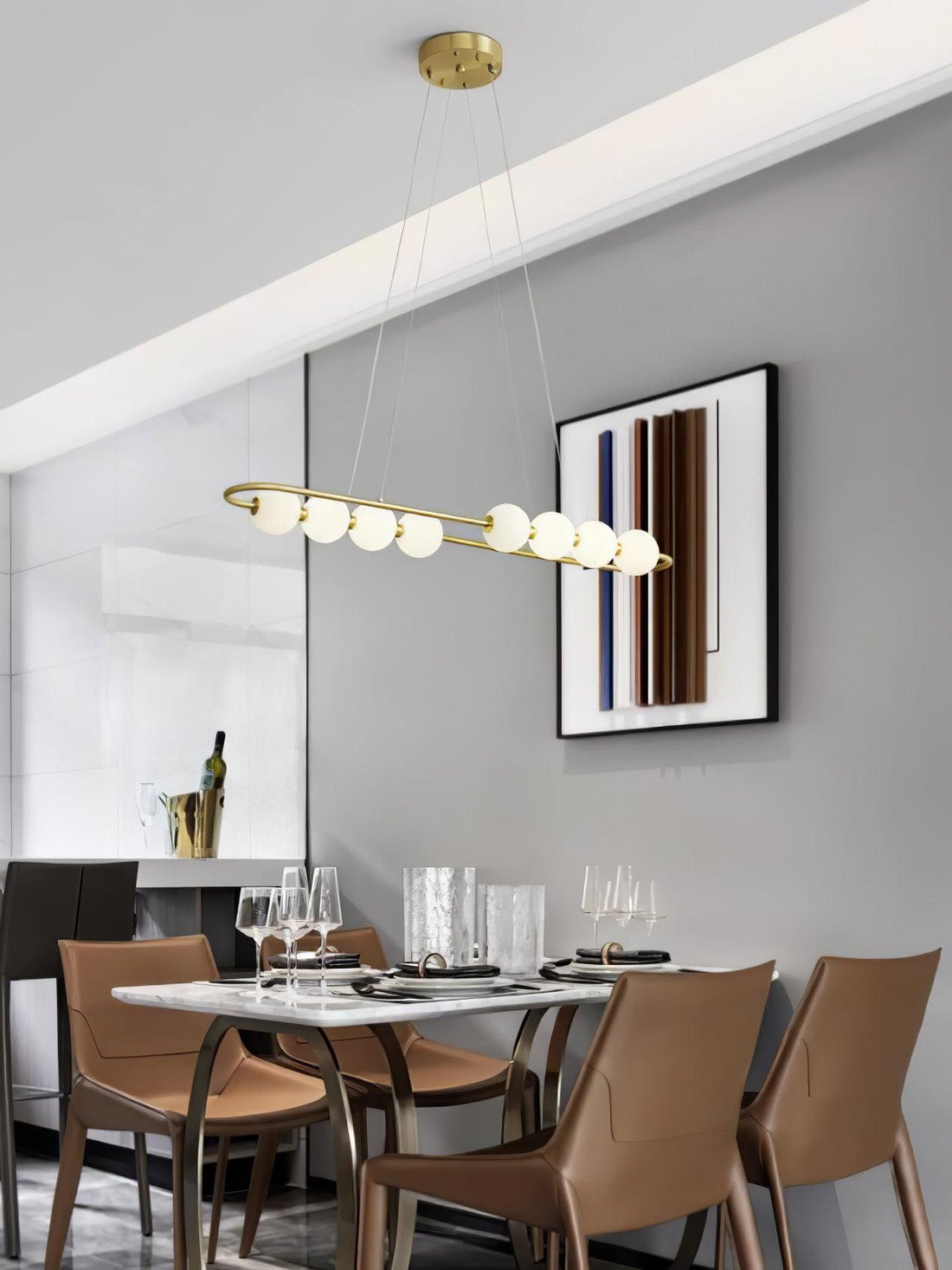 Linea Suspension Laiton Contemporaine