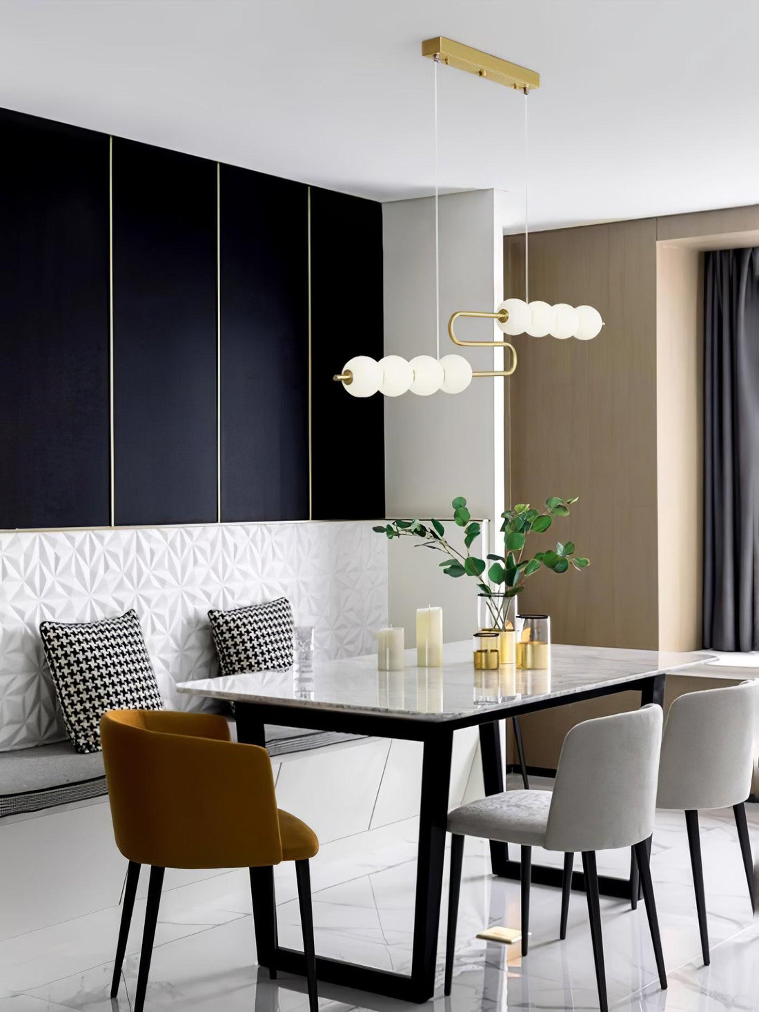 Linea Suspension Laiton Contemporaine