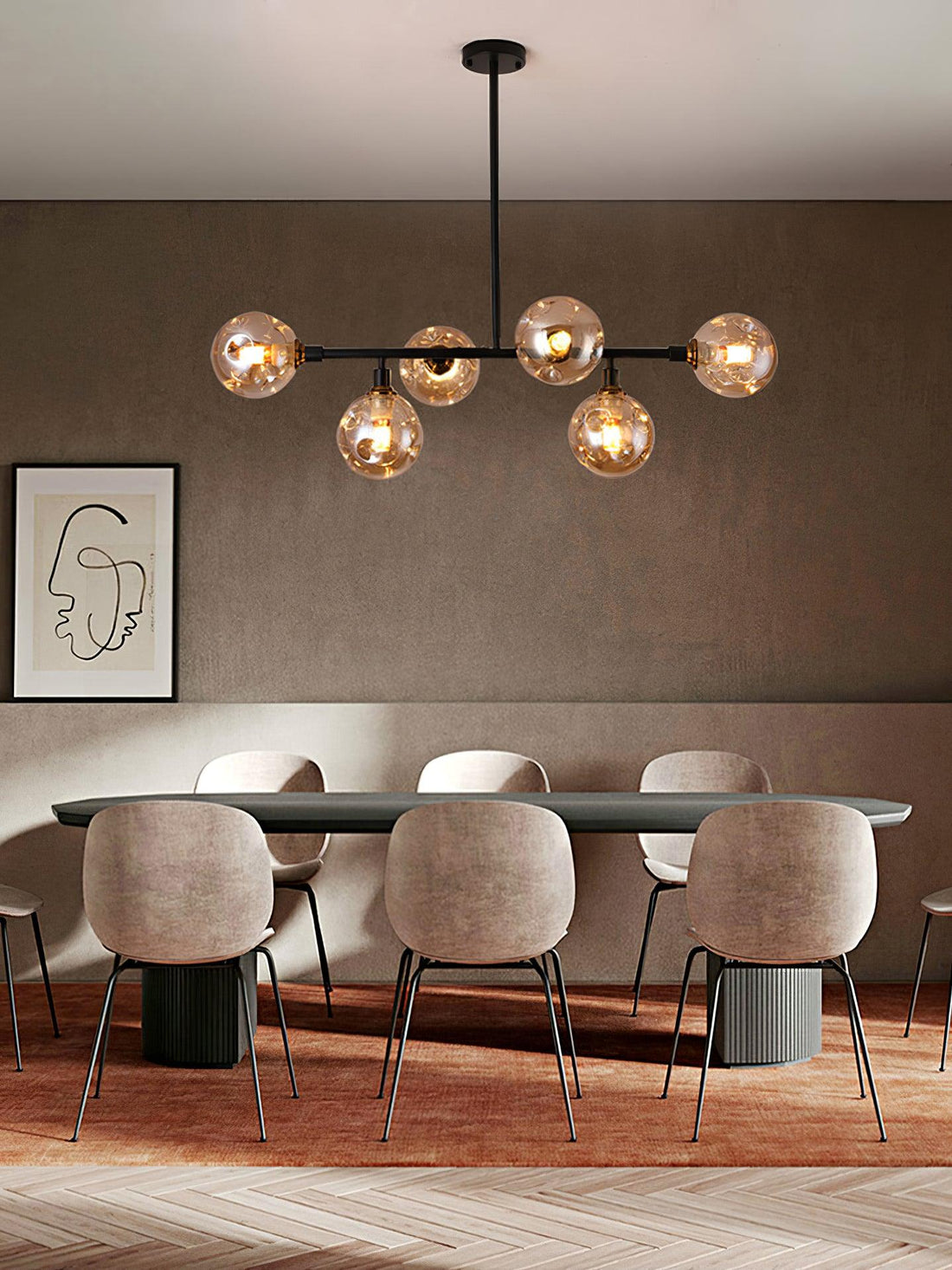 Lustra Suspension Lampe Minimaliste en Acrylique