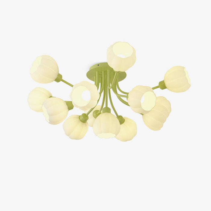 Zenorarae Plafonnier en Verre Matcha Élégant