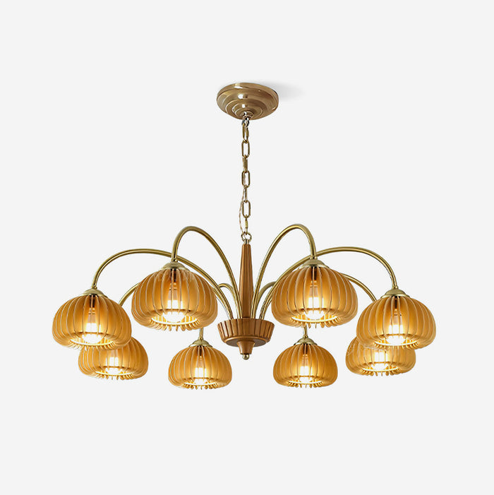 Autumn Lustre en Bois Glow Pumpkin
