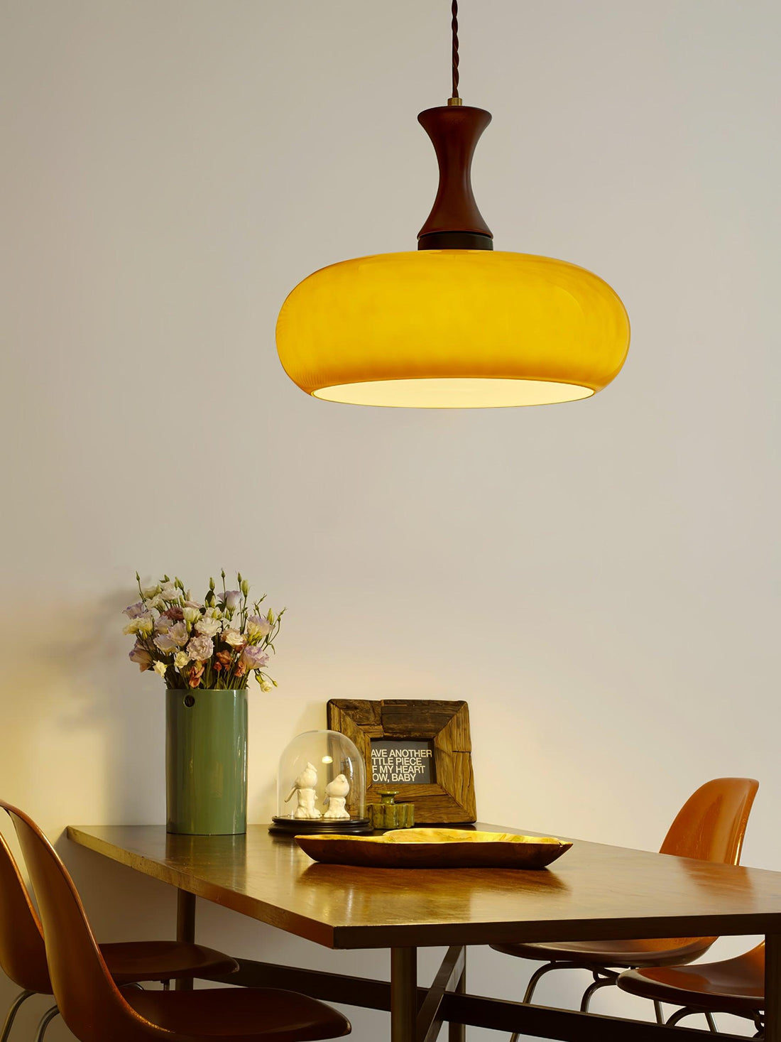 Cadenza Lampe suspendue rétro en bois