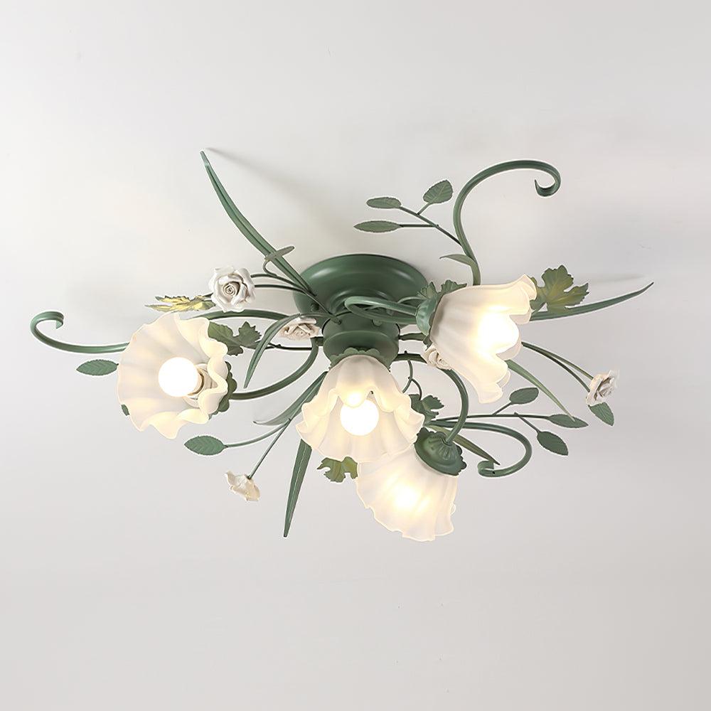 Nylirir Lampe de Plafond Classique en Céramique Art Unique