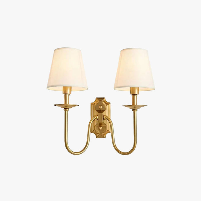 Chloe Applique Murale Vintage avec Abat-Jours en Tissu