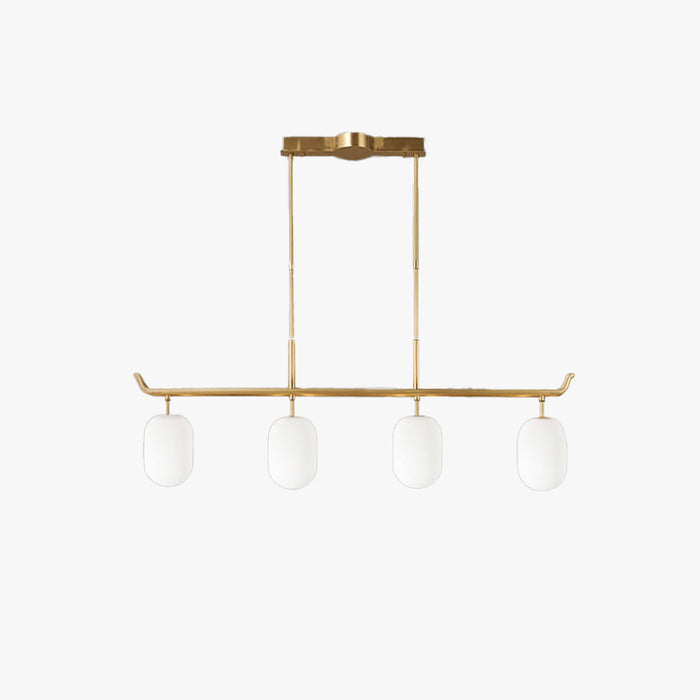 Valentina Moderne Cuivre Verre Linéaire Lustre Salon