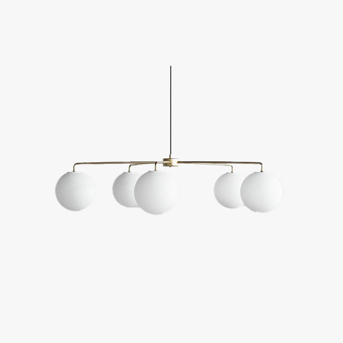 Valentina Minimaliste LED Bulle Verre Métal Lustre Salon