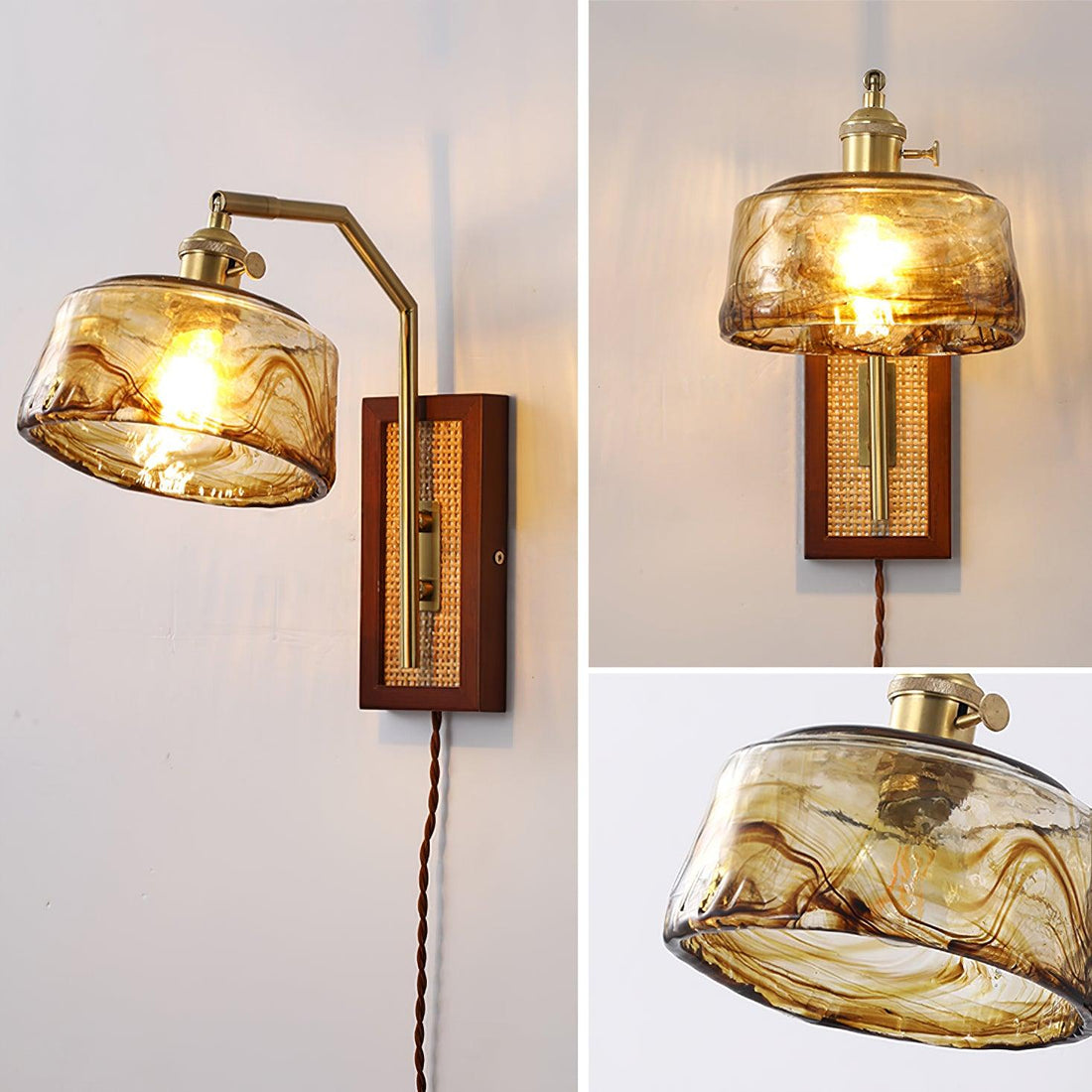 Cusorion Premium Nordic Art Glass Bamboo Wall Lamp
