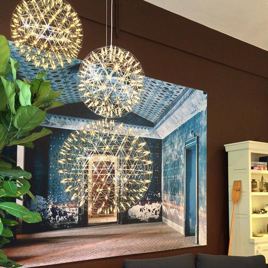 Ivthayra Suspension Boule Dorée de Luxe Postmoderne