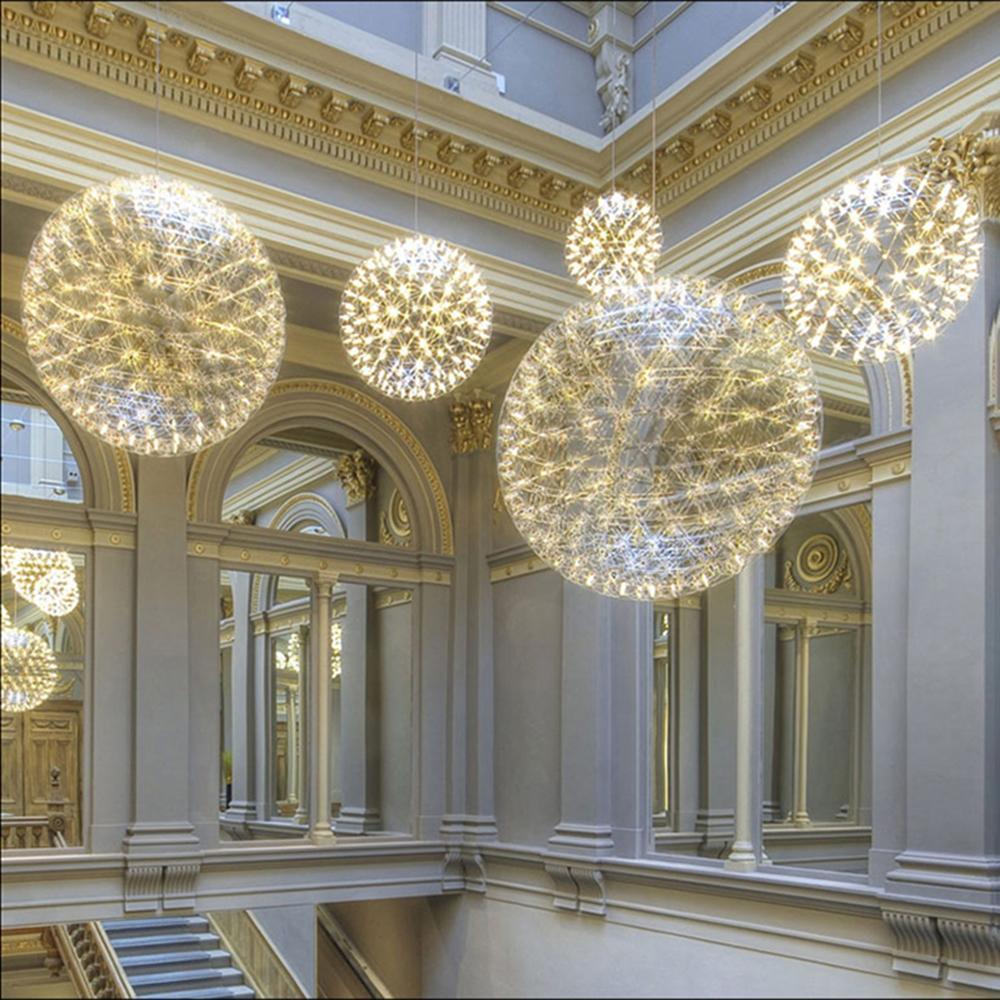 Ivthayra Suspension Boule Dorée de Luxe Postmoderne
