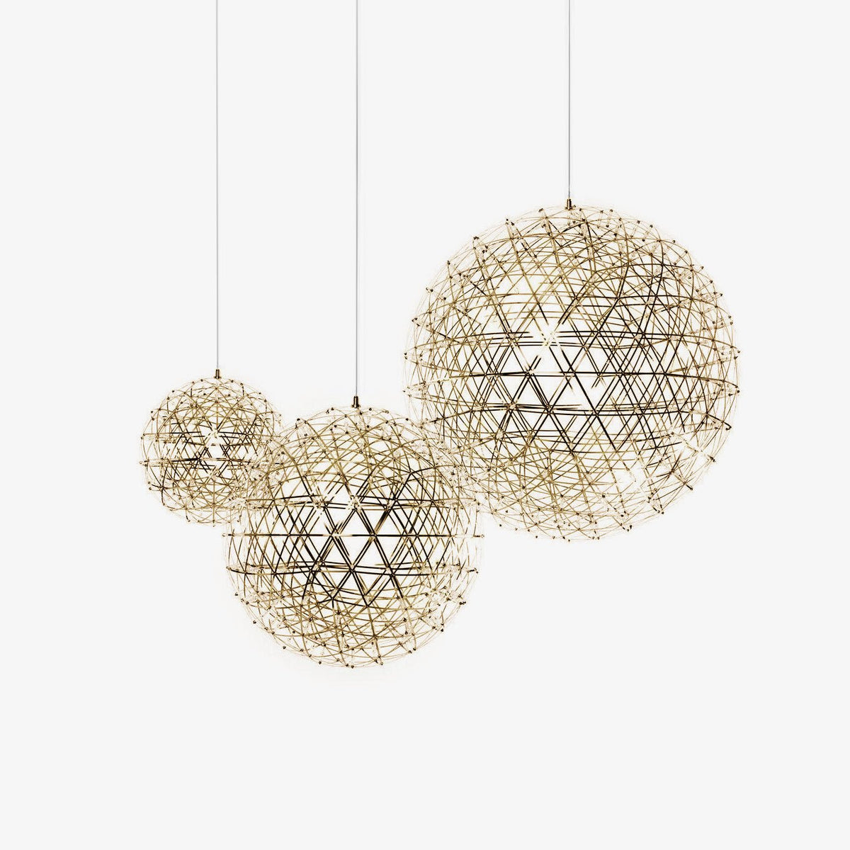 Ivthayra Suspension Boule Dorée de Luxe Postmoderne